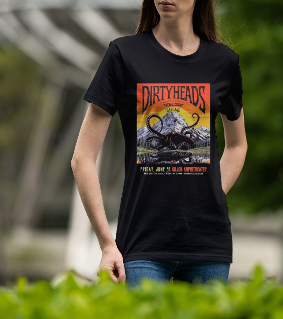 Dirty Heads Live June 26 2026 Dillon Amphitheater Colorado Featuring RDGLDGRN Satsang T-Shirt