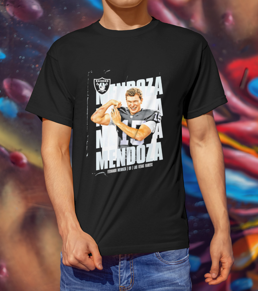 Las Vegas Raiders Fernando Mendoza Quarterback 15 Mendoza T-Shirt