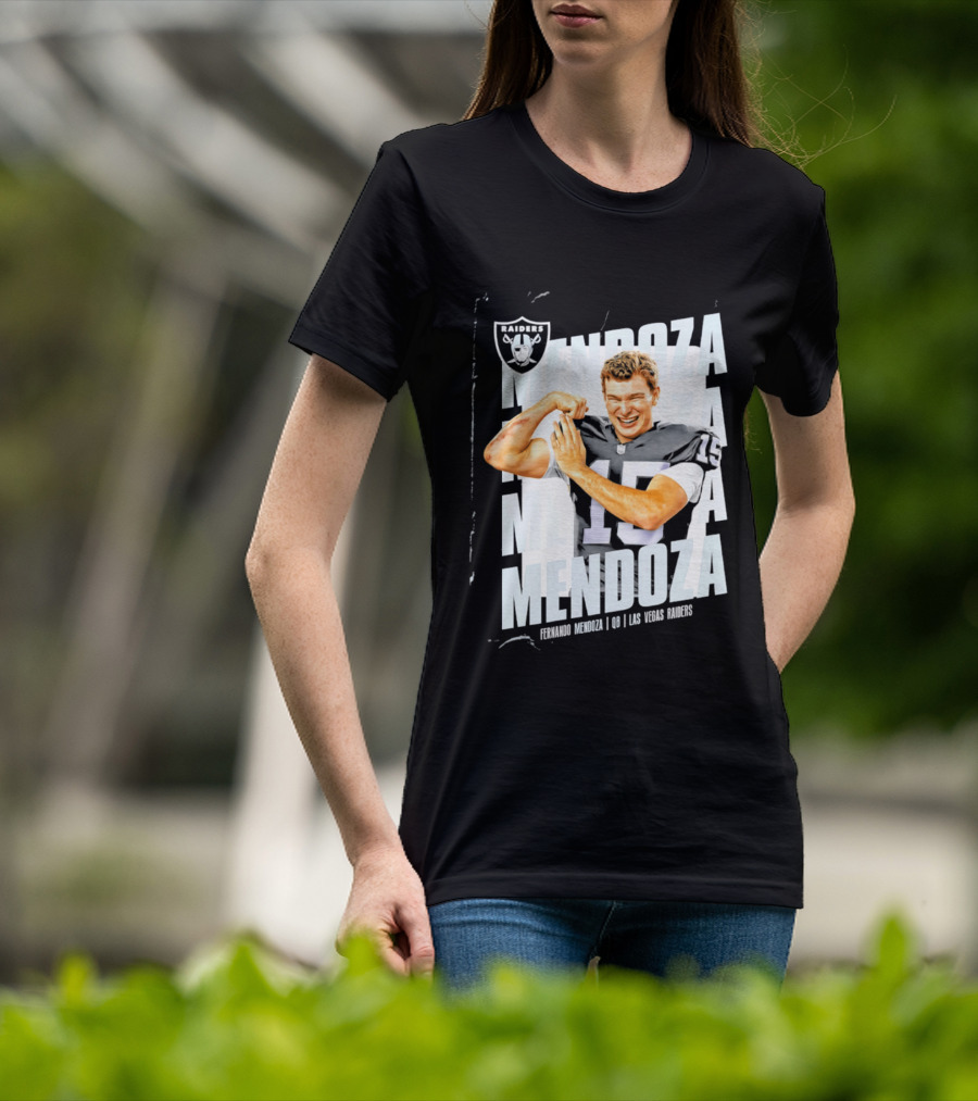 Las Vegas Raiders Fernando Mendoza Quarterback 15 Mendoza T-Shirt