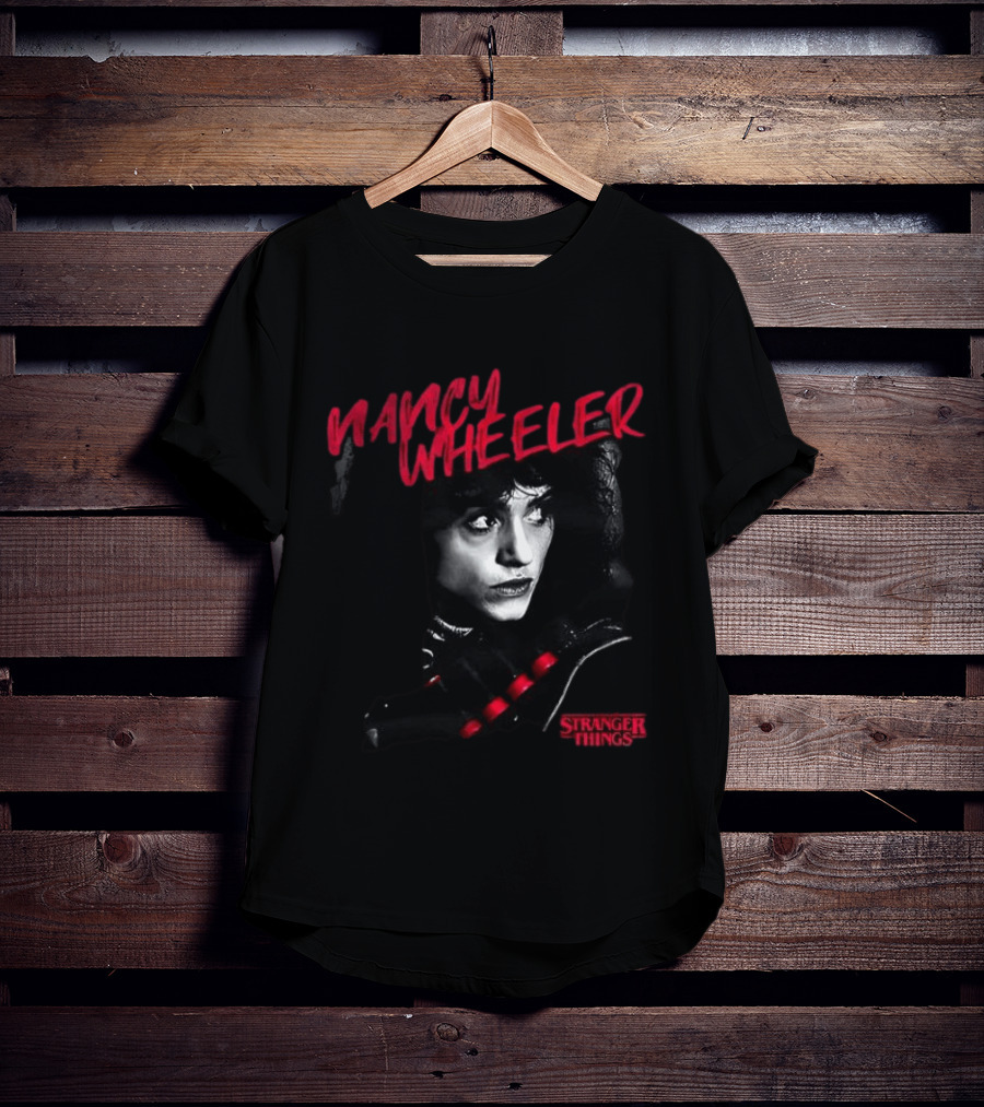 Nancy Wheeler Stranger Things Black And White T-Shirt
