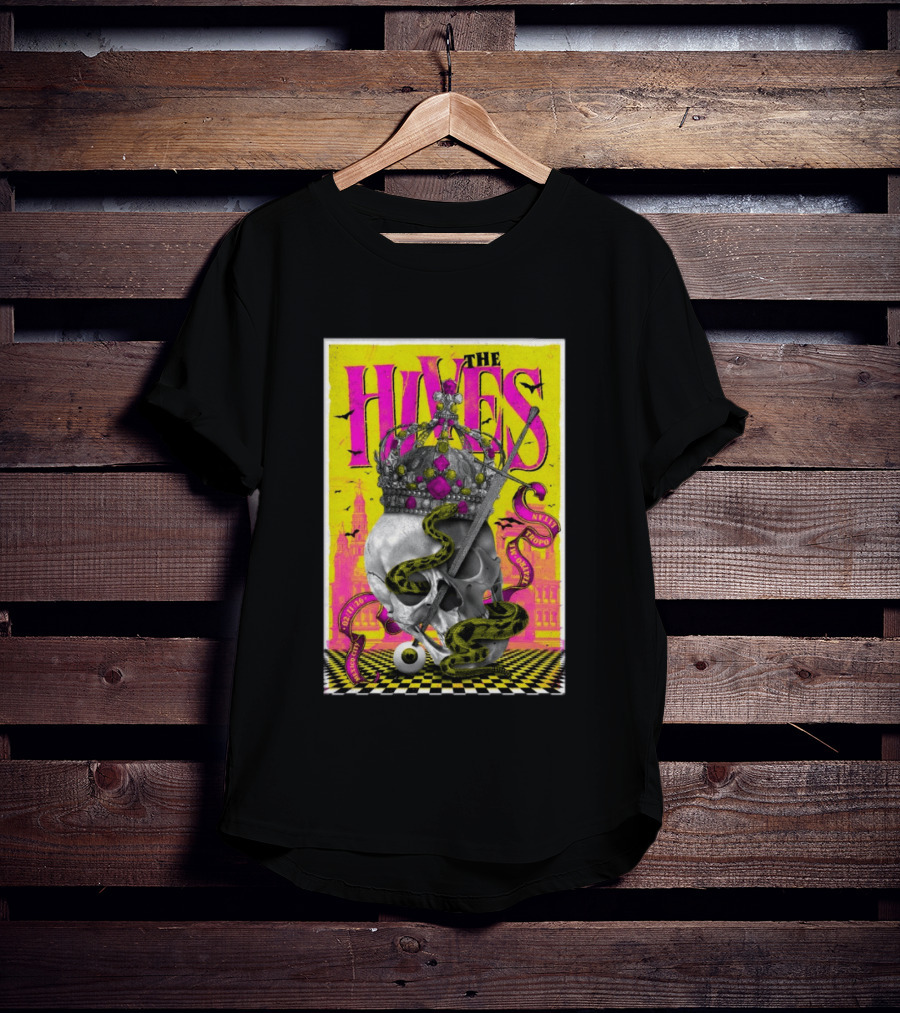 The Hives Teatro Metropolitán Mexico Feb 11 2026 Skull Crown Snake T-Shirt