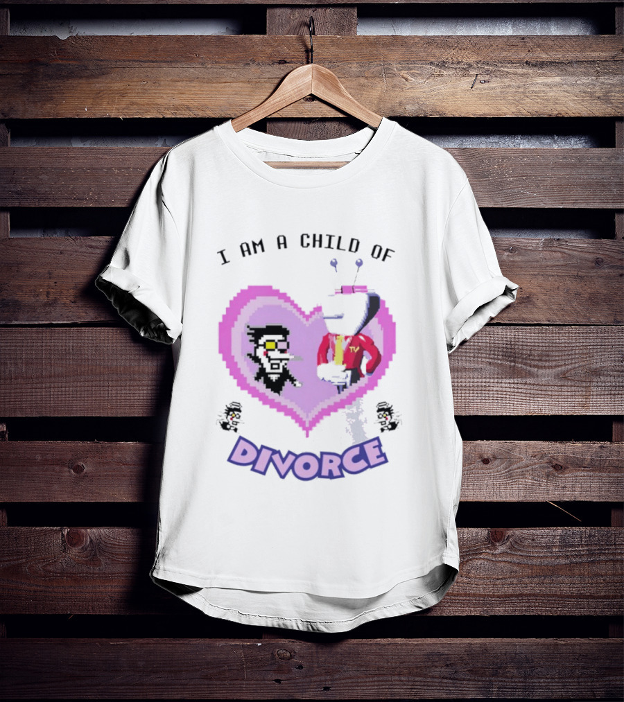 I Am A Child Of Divorce Heart Spamton Tenna Pixel T-Shirt