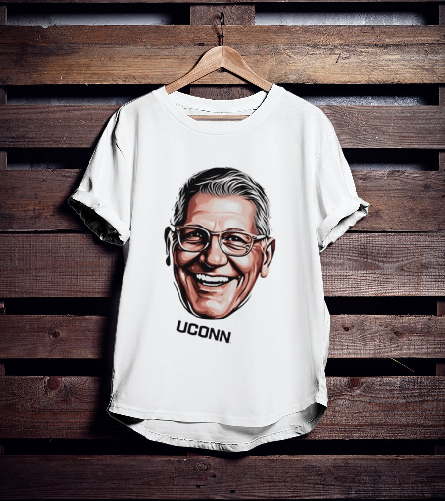 Geno Auriemma UConn Women's Basketball Coach Big Face T-Shirt