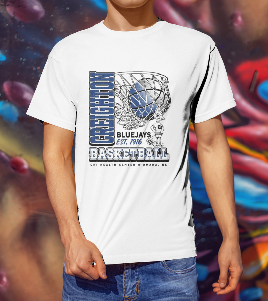 Creighton Bluejays Basketball Est. 1916 CHI Health Center Omaha NE T-Shirt