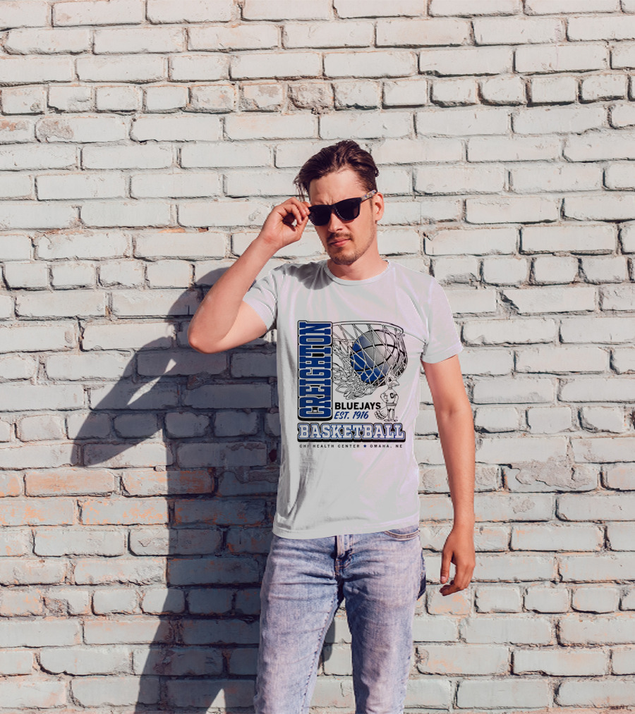 Creighton Bluejays Basketball Est 1916 CHI Health Center Omaha Nebraska T-Shirt