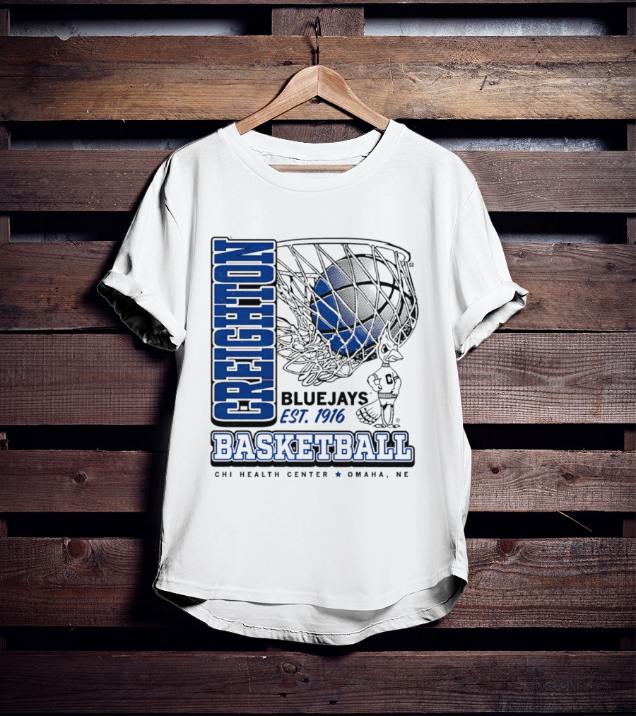 Creighton Bluejays Basketball Est 1916 CHI Health Center Omaha Nebraska T-Shirt