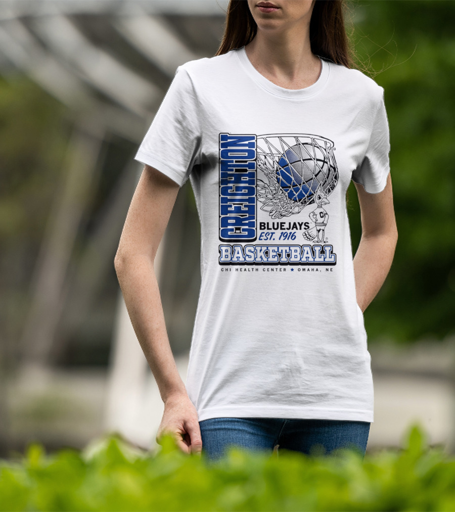 Creighton Bluejays Basketball Est 1916 CHI Health Center Omaha Nebraska T-Shirt