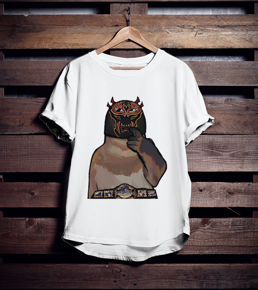 PrawTel Wrestling Champion Luchador Masked Monkey T-Shirt