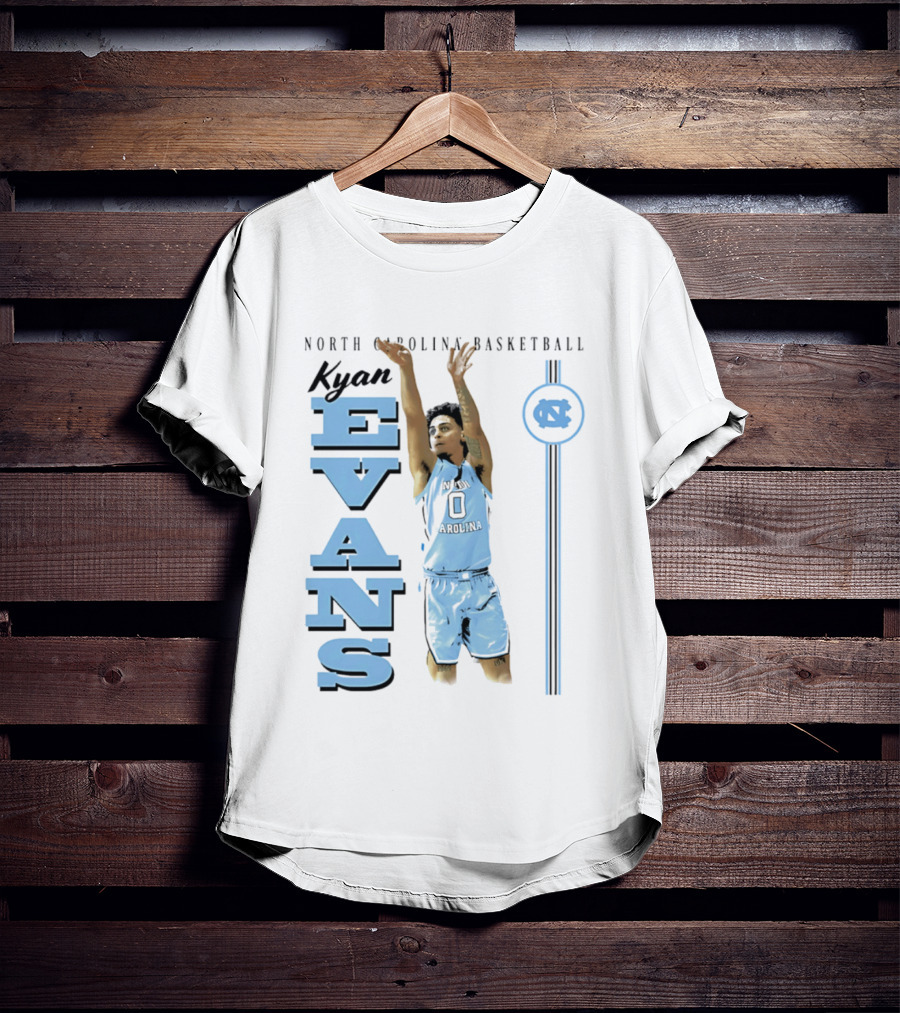 Kyan Evans North Carolina Basketball Tar Heels Team Spirit T-Shirt
