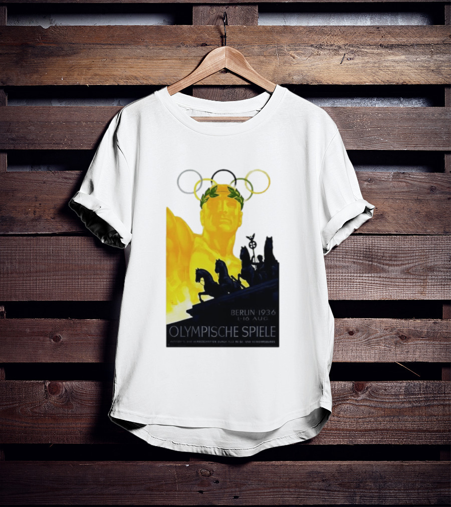Berlin 1936 1 16 Aug Olympische Spiele Olympische Ringe Quadriga T-Shirt