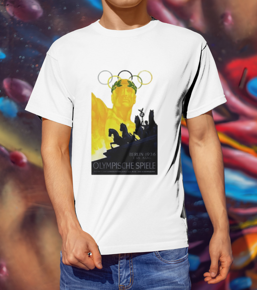 Berlin 1936 1 16 Aug Olympische Spiele Olympische Ringe Quadriga T-Shirt