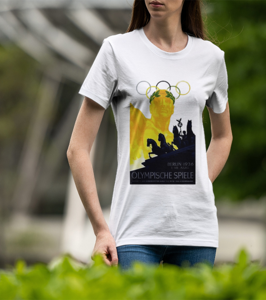 Berlin 1936 1 16 Aug Olympische Spiele Olympische Ringe Quadriga T-Shirt
