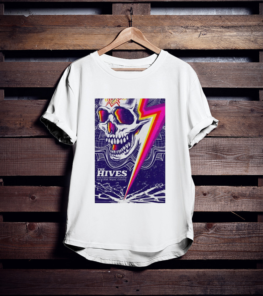 The Hives Vive Claro Distrito Cultural Bogotá Skull Lightning Feb 10 2026 T-Shirt