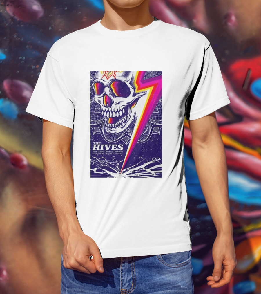 The Hives Vive Claro Distrito Cultural Bogotá Skull Lightning Feb 10 2026 T-Shirt