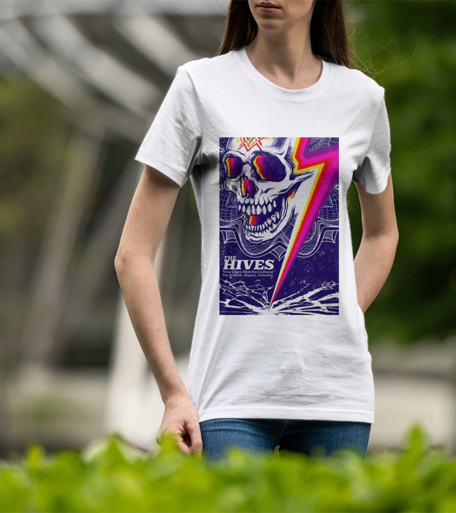 The Hives Vive Claro Distrito Cultural Bogotá Skull Lightning Feb 10 2026 T-Shirt