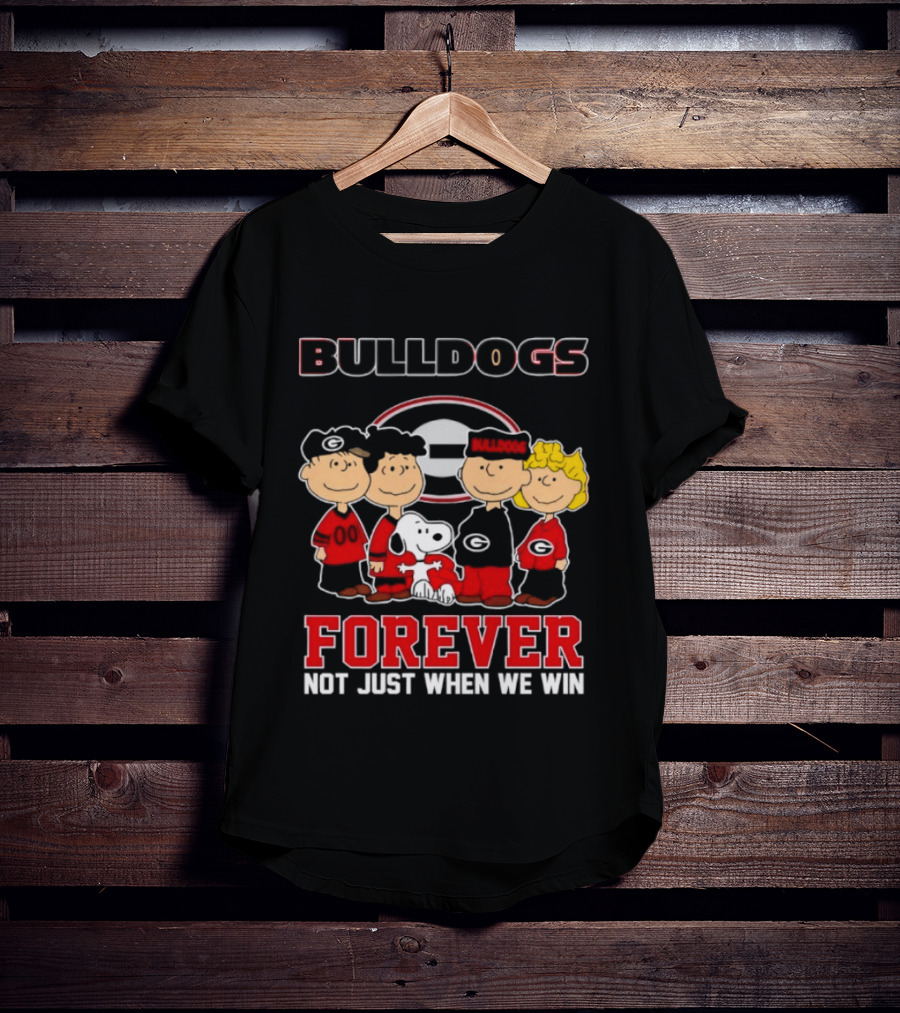 Bulldogs Snoopy Friends Forever Not Just When We Win T-Shirt