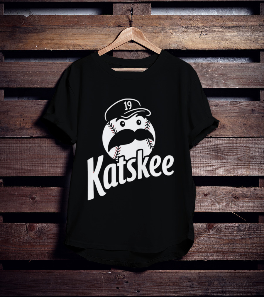 Katskee 19 Baseball Mustache Character With Nebraska T-Shirt