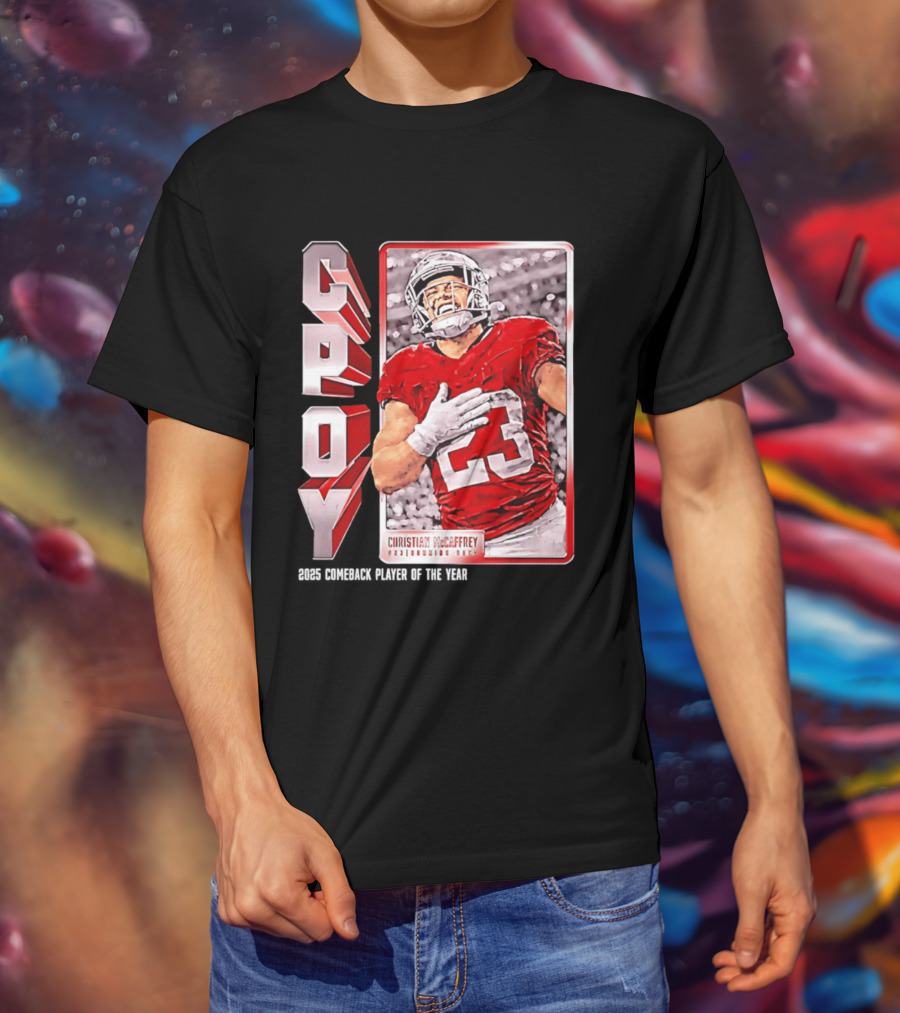 Christian Mccaffrey San Francisco 49ers CPOY 2025 Football Star T-Shirt