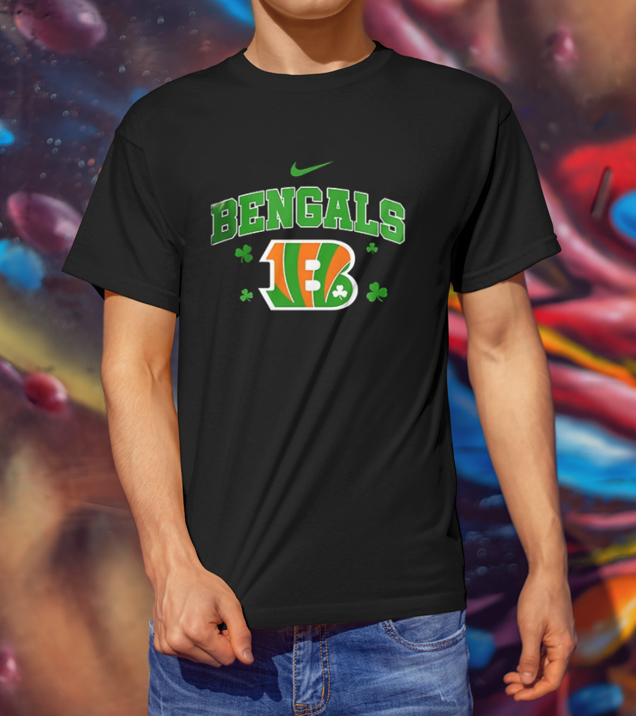 Cincinnati Bengals Irish Green Nike Shamrock T-Shirt