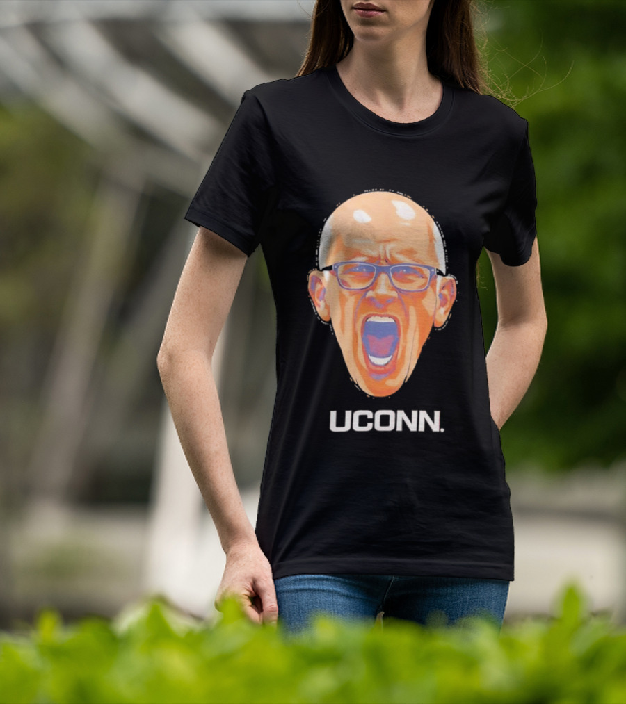 Coach Dan Hurley Big Head Uconn Huskies Face T-Shirt