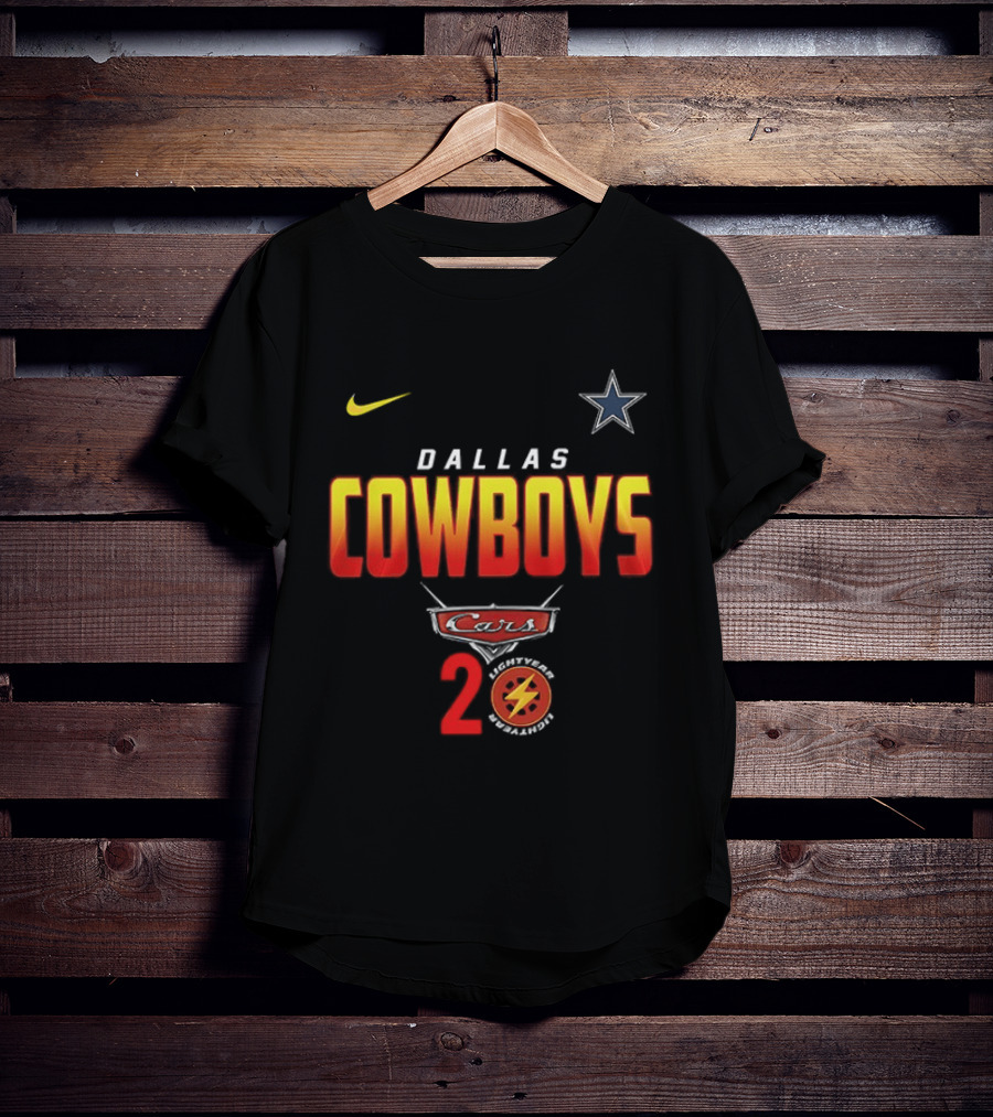 Dallas Cowboys Cars 20th Anniversary Nike Star Lightning T-Shirt