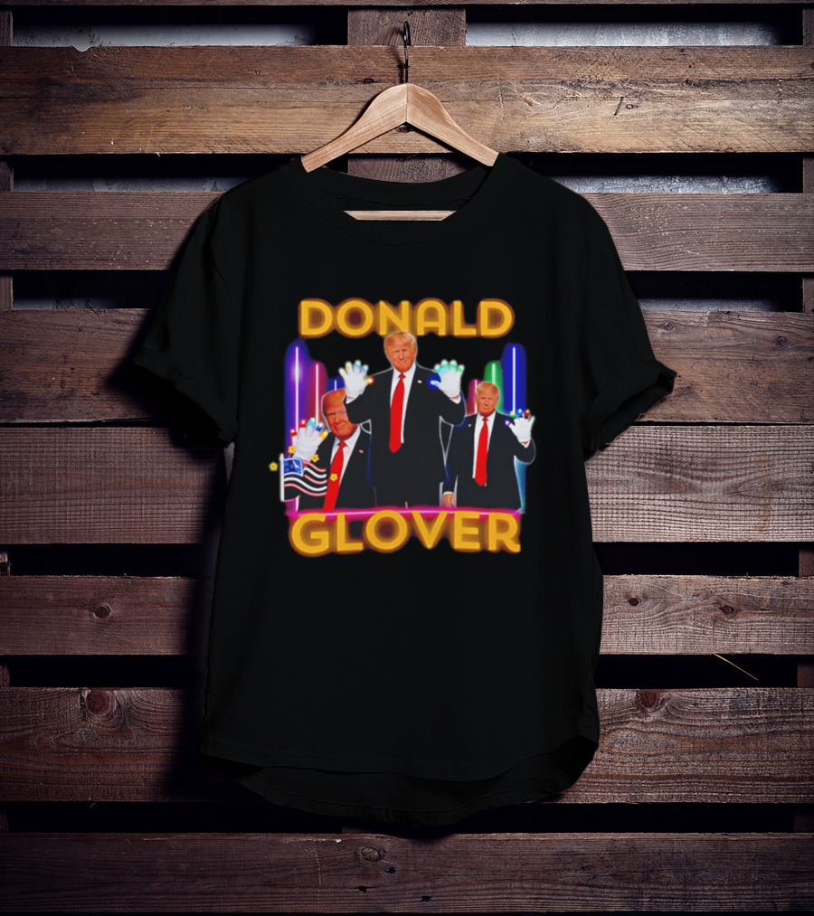 Donald Glover Donald Trump Neon Glove Dance Fusion Retro Pop Culture T-Shirt