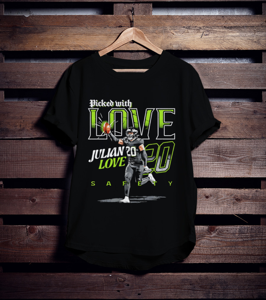Picked With Love Julian Love 20 Seattle Safety T-Shirt