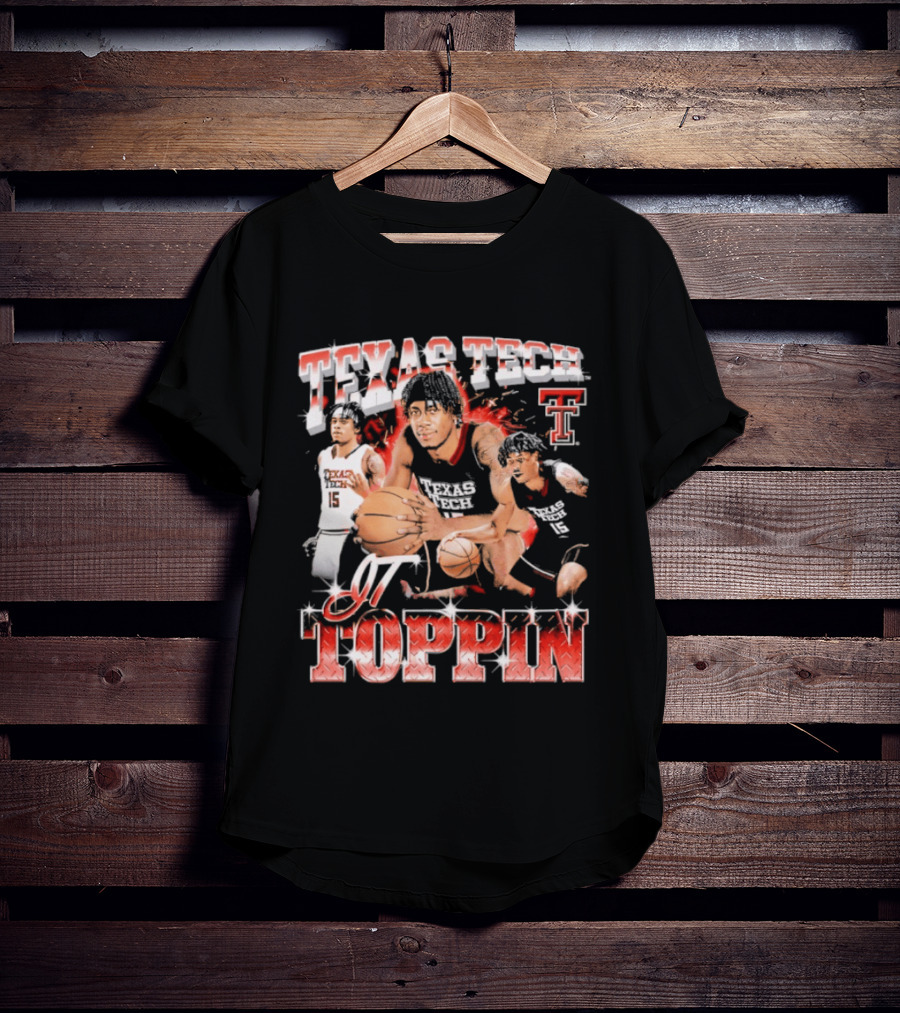 Texas Tech Basketball JT Toppin 90s Vintage Sports T-Shirt