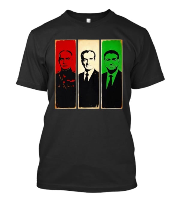 Pahlavi Kings Of Iran Reza Mohammad Reza Iran Flag T-Shirt