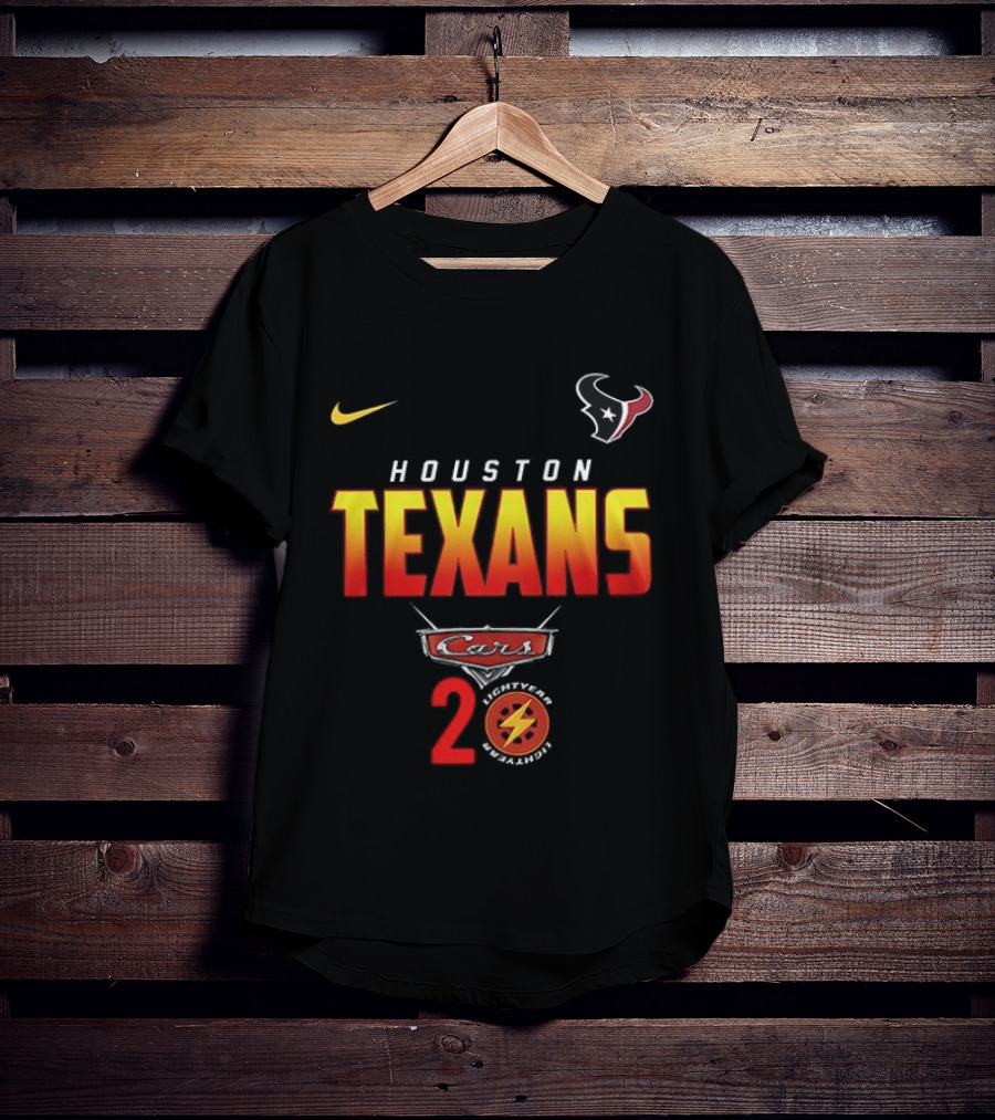 Houston Texans Cars 20 Nike Anniversary Lightning Bolt T-Shirt