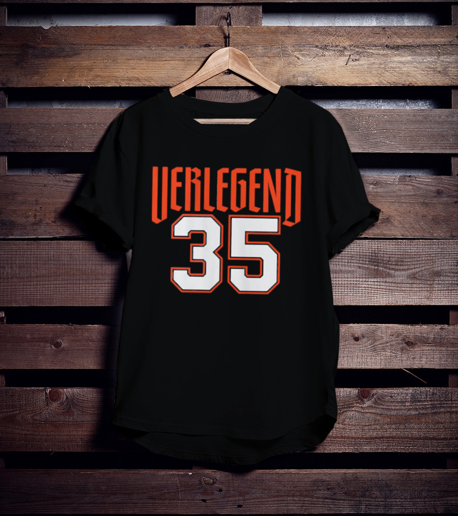 Verlegend 35 Detroit Tigers Justin Verlander Pitcher T-Shirt