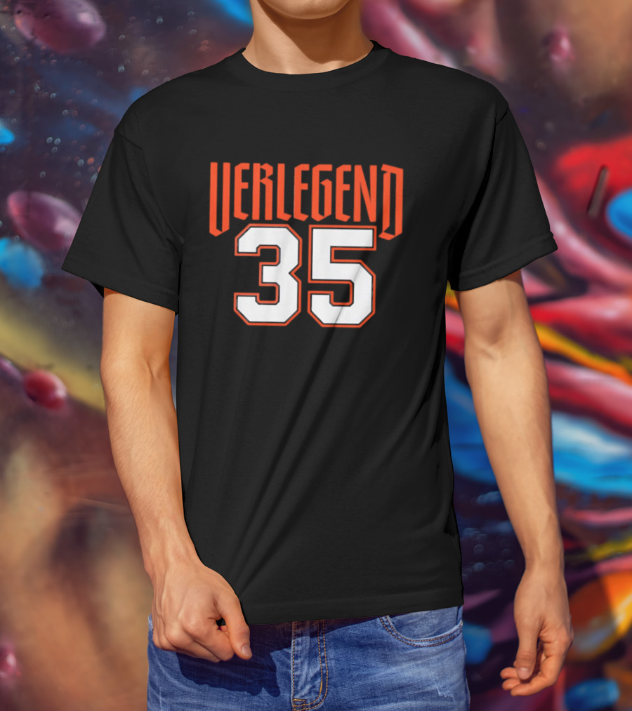 Verlegend 35 Detroit Tigers Justin Verlander Pitcher T-Shirt