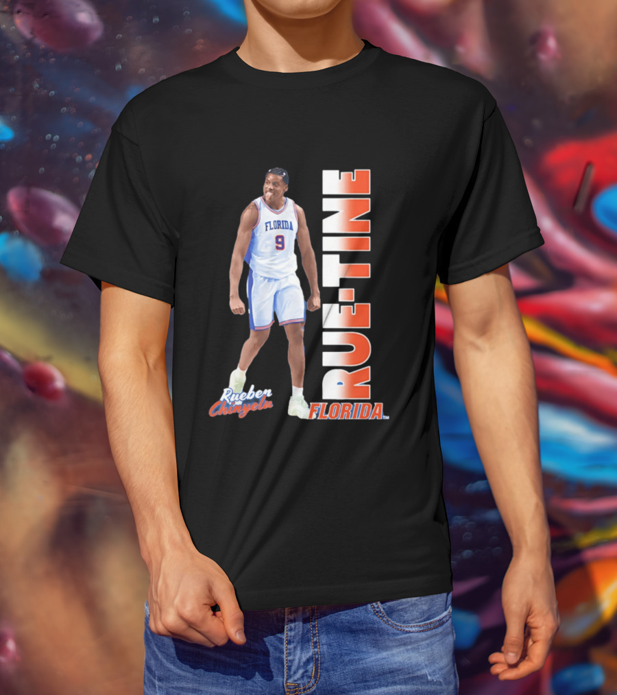 Rueben Chinyelu Florida Gators 9 RUE TINE Basketball T-Shirt