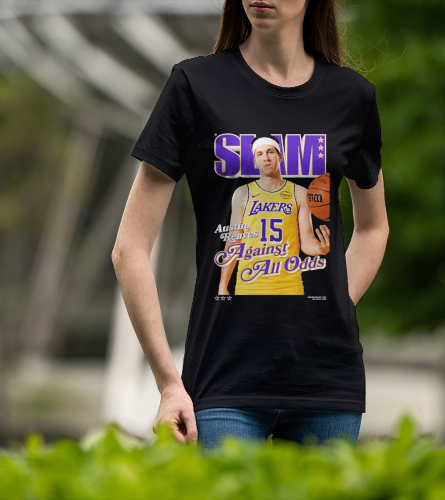 SLAM Cover Austin Reaves Against All Odds Los Angeles Lakers NBA T-Shirt
