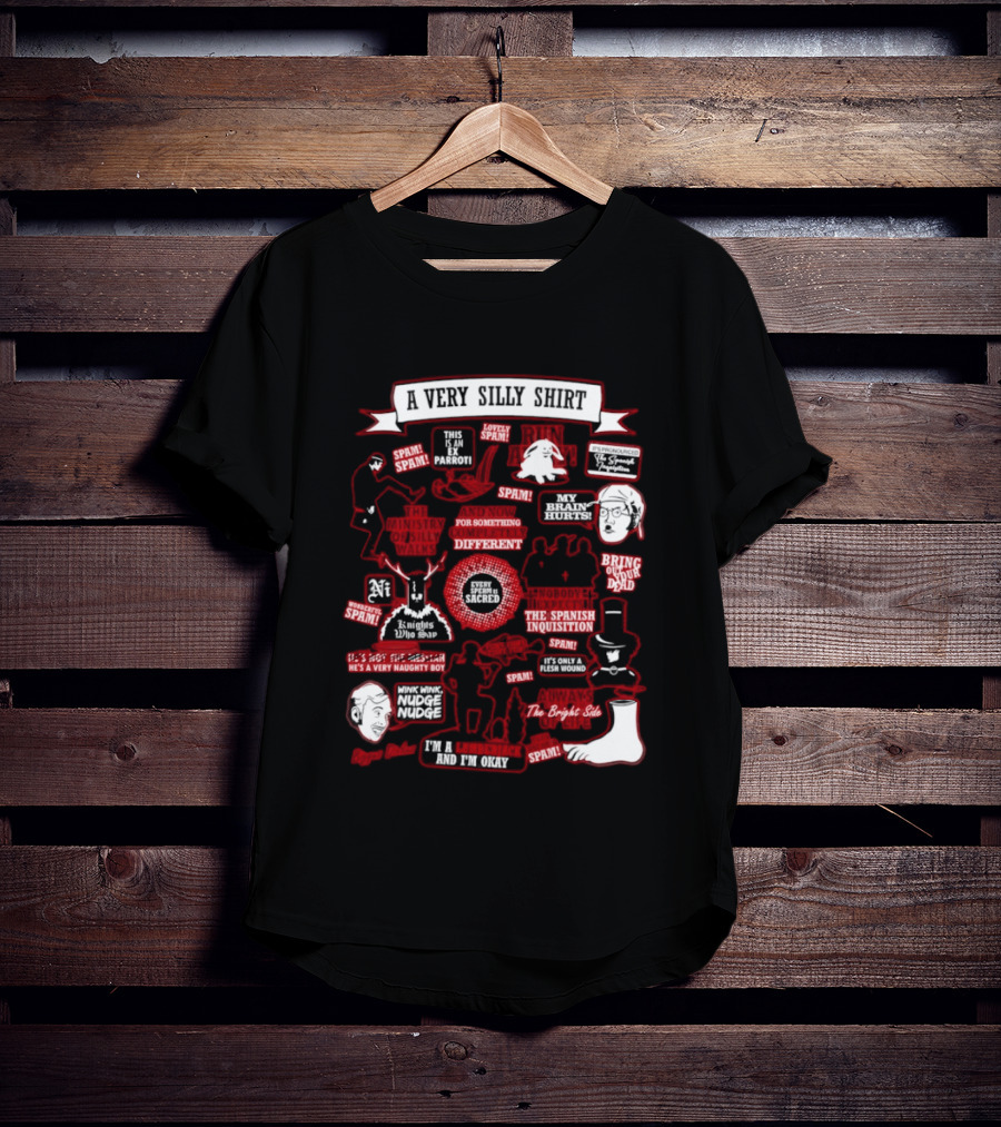 Very Silly This Is An Ex Parrot Spam Spanish Inquisition Bring Out Your Dead T-Shirt