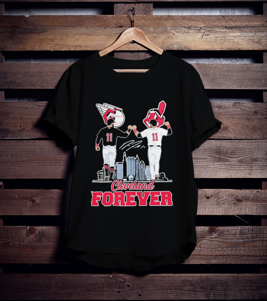 Cleveland Forever Baseball Guardians Indians Heritage Skyline Legends T-Shirt