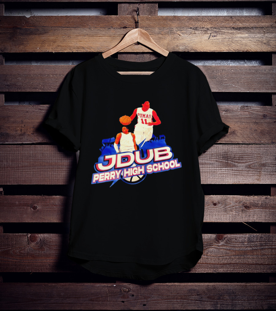 Jdub Perry High School Pumas Basketball T-Shirt