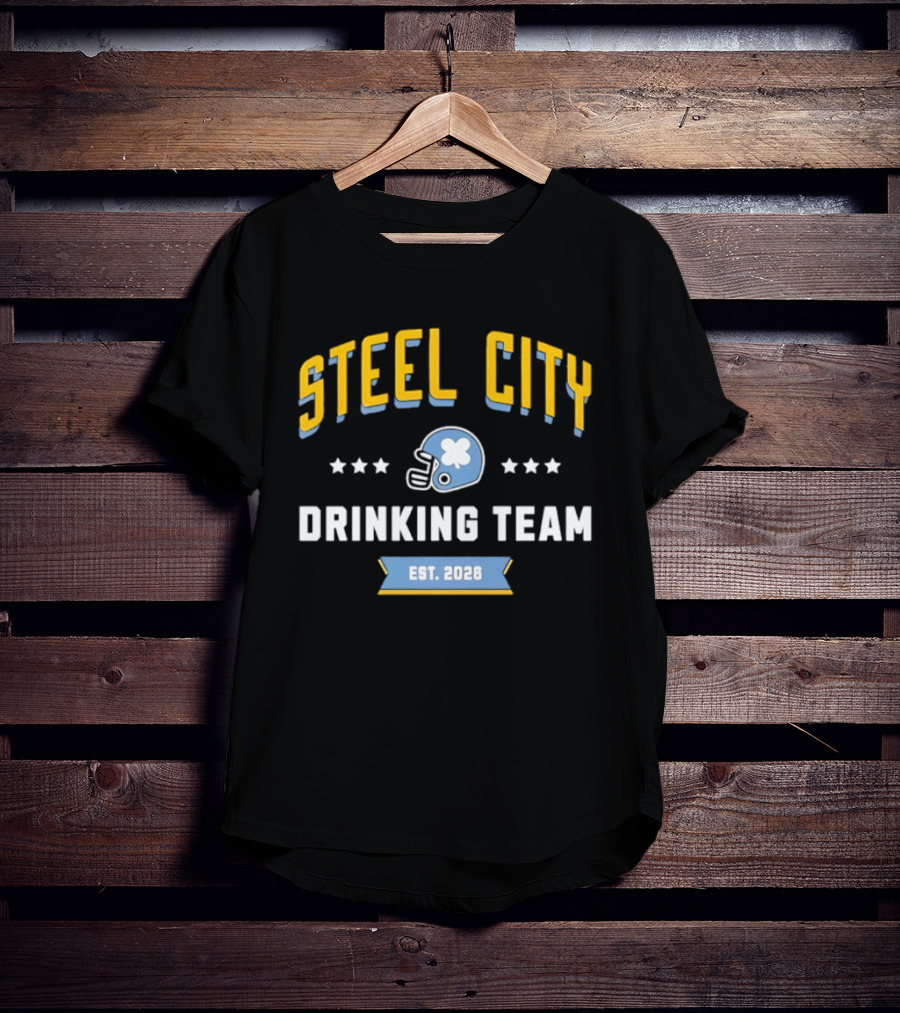 Steel City Drinking Team St. Patrick's Day 2026 Pittsburgh Steelers T-Shirt