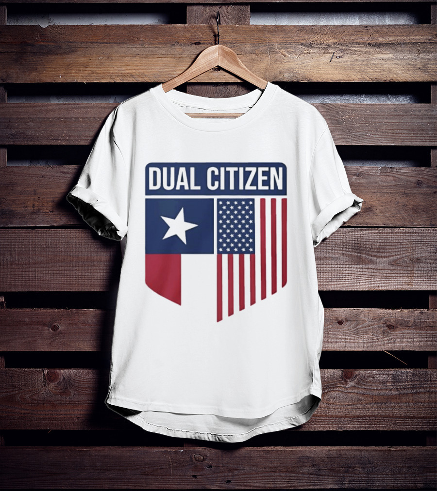Texas Dual Citizen State Flag Star And Stripes T-Shirt