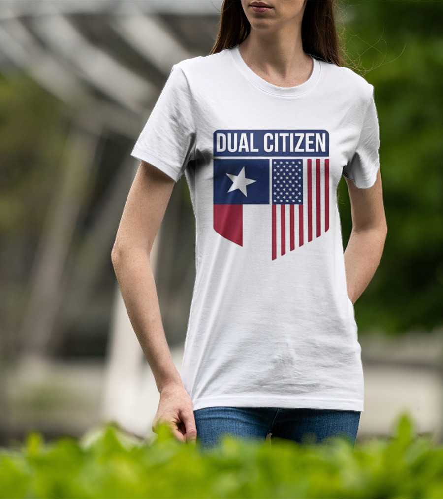 Texas Dual Citizen State Flag Star And Stripes T-Shirt