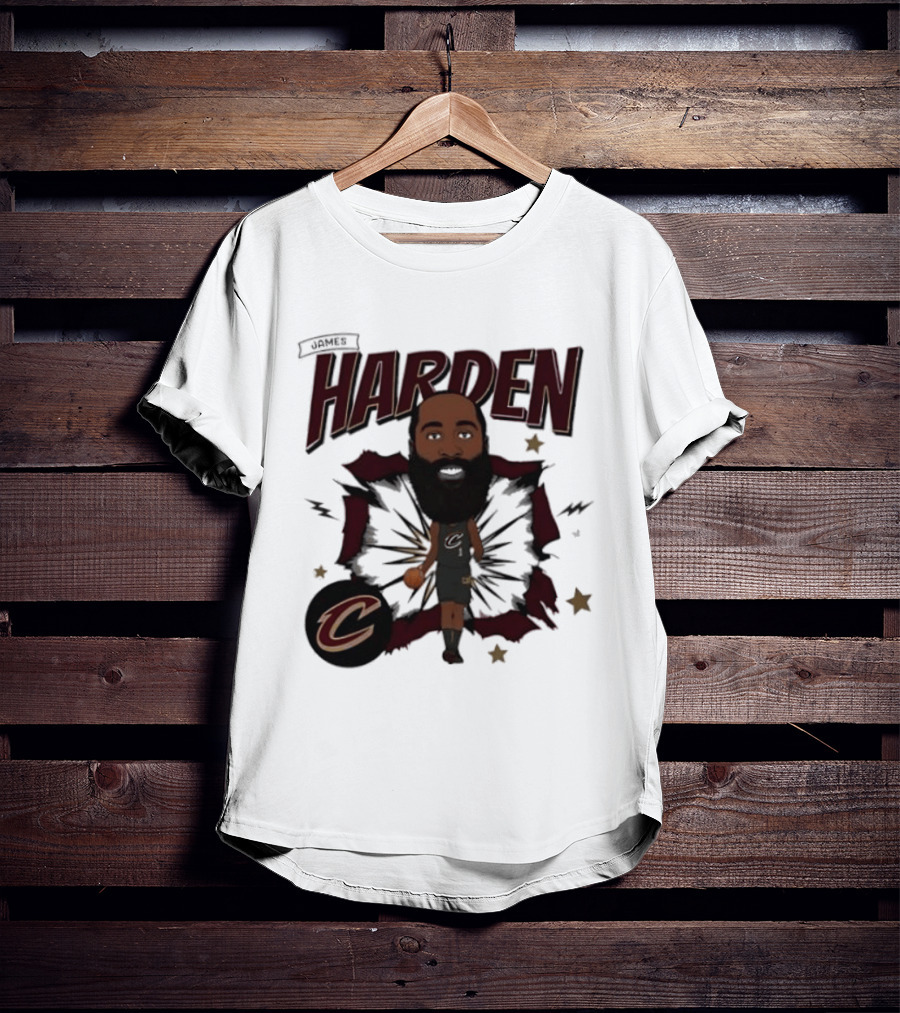 Cleveland Cavaliers James Harden Cartoon Bobblehead T-Shirt