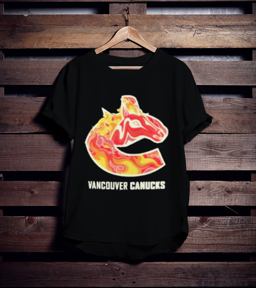 Vancouver Canucks Lunar New Year 2026 Horse Flaming T-Shirt
