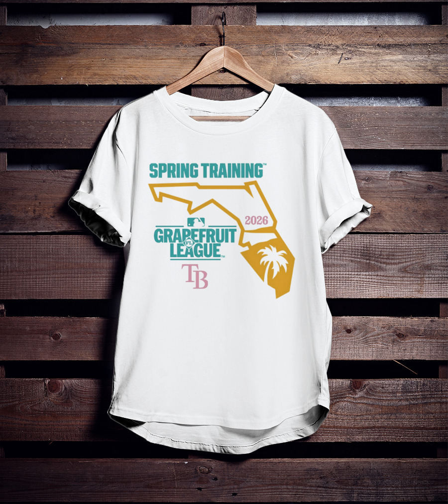 Tampa Bay Rays 2026 Spring Training Grapefruit League Florida Map Palm Tree T-Shirt