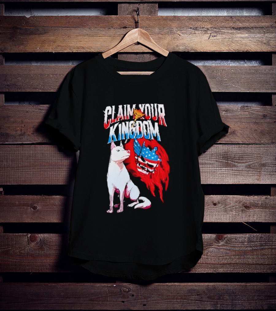 Cody Rhodes Pharaoh Dog Claim Your Kingdom WWE American Flag T-Shirt