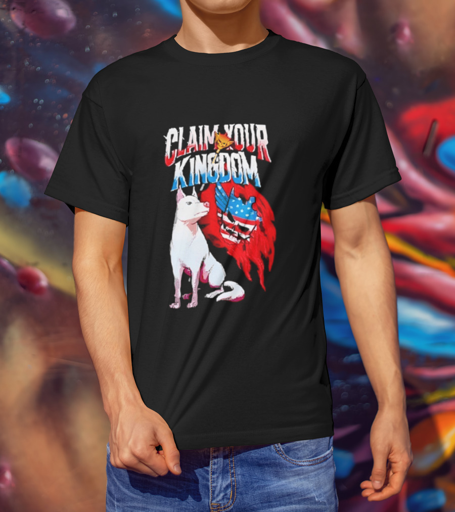 Cody Rhodes Pharaoh Dog Claim Your Kingdom WWE American Flag T-Shirt