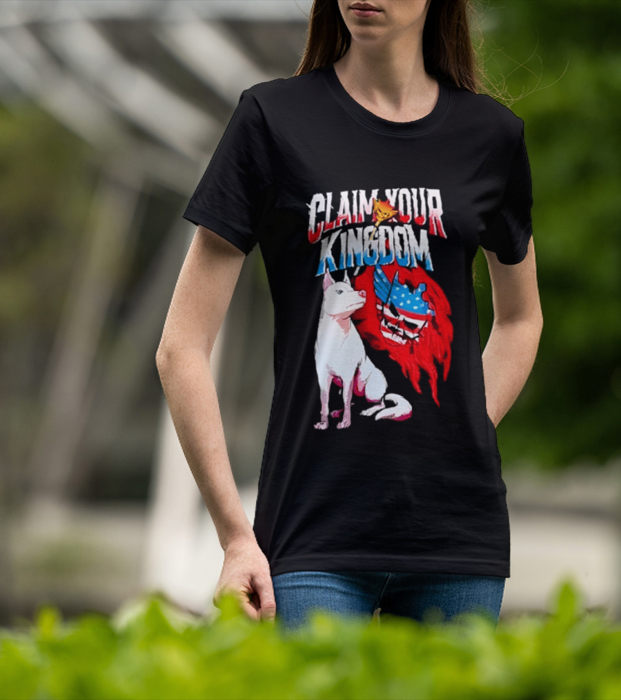 Cody Rhodes Pharaoh Dog Claim Your Kingdom WWE American Flag T-Shirt