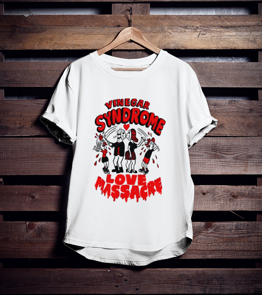 Vinegar Syndrome Love Massacre Retro Horror Comic T-Shirt