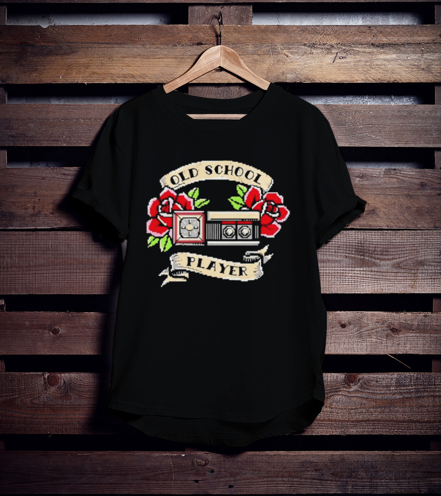 Old School Player Cassette Roses T-Shirt