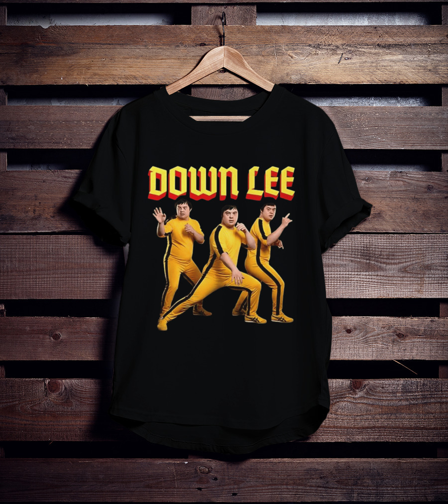 Down Lee Meme Yellow Jumpsuit Trio Martial Arts T-Shirt