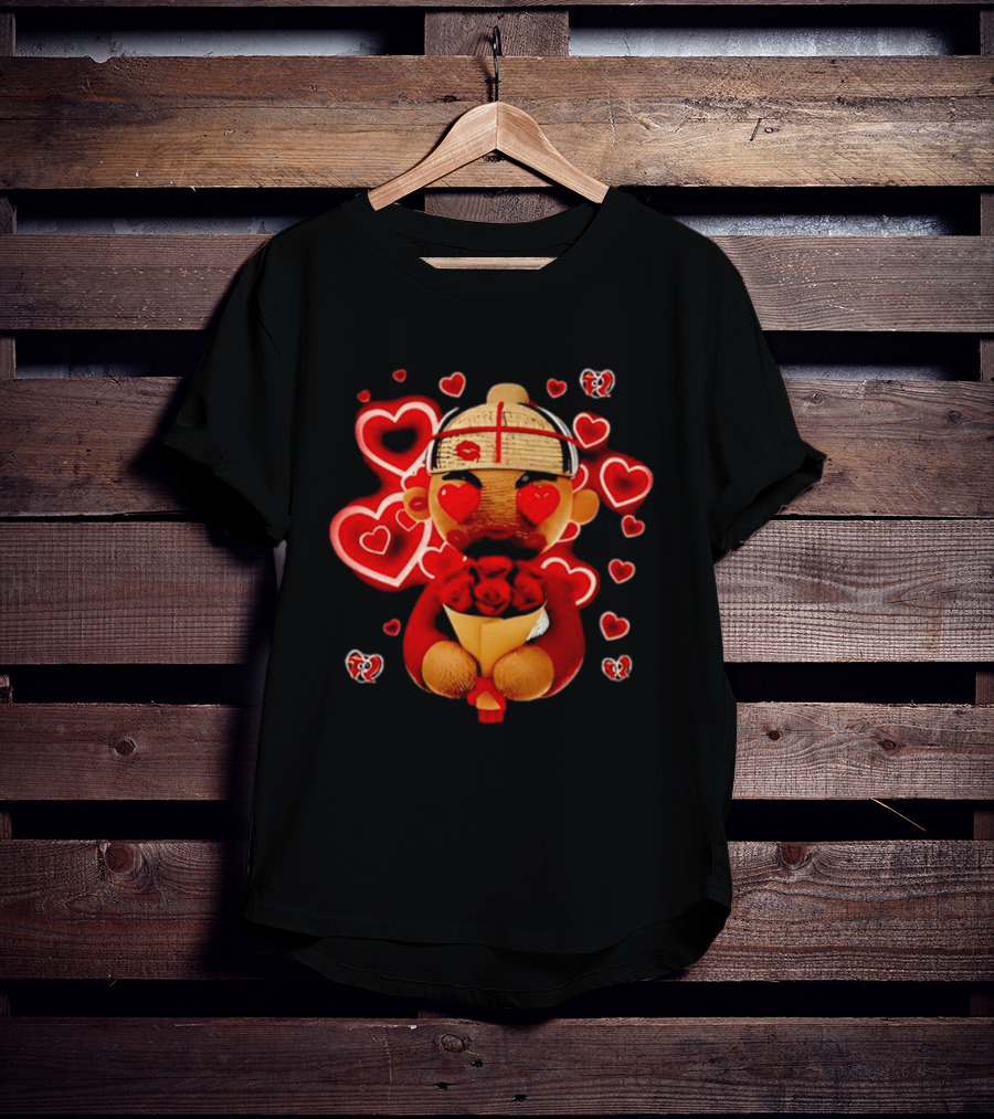 Fuerza Regida Chuyin Amor Corazón Rojo Muñeco Flores Y Corazones T-Shirt